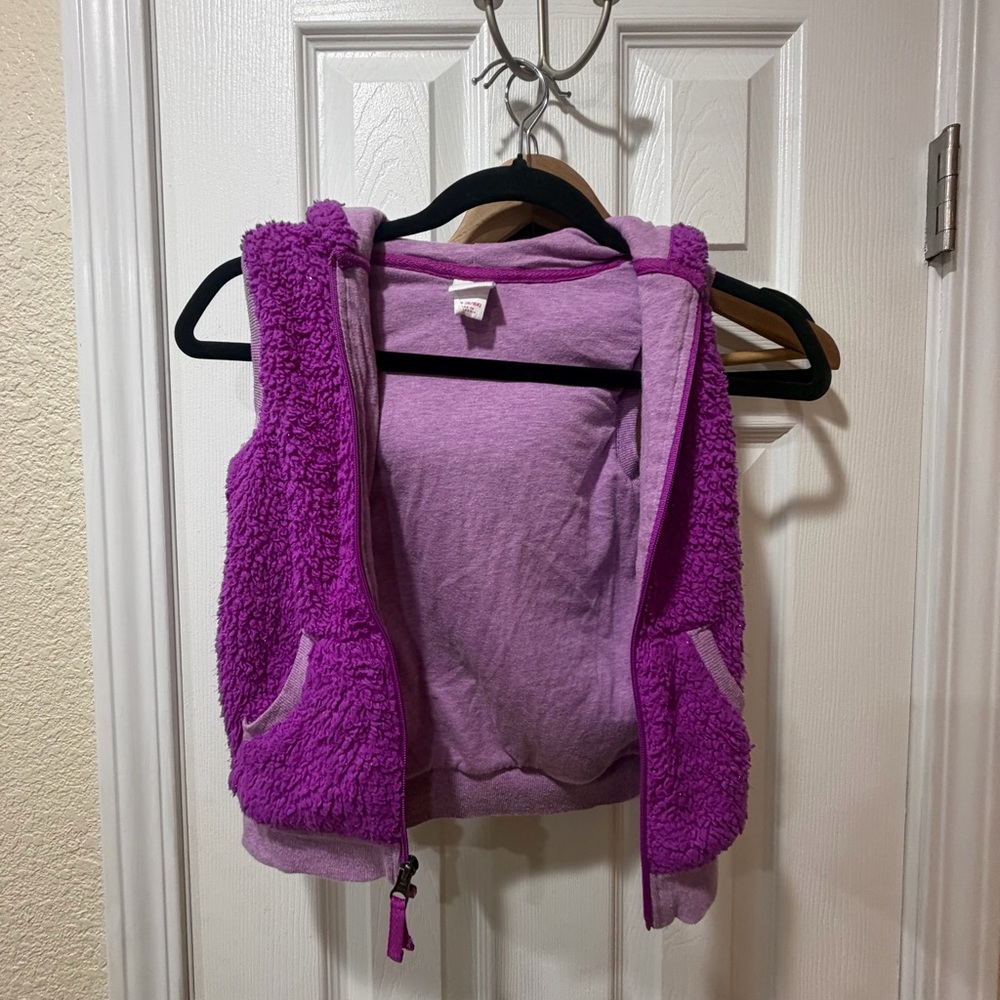 Circo Purple Kids Fleece Hoodie Vest